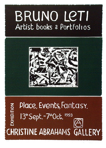 Artist: b'Leti, Bruno.' | Title: b'Bruno Leti: artist books and portfolios' | Date: 1993 | Technique: b'linocut, printed in colour from four blocks'