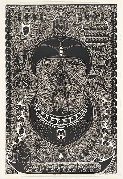 Title: b'Mawa kedtha' | Date: 2000 | Technique: b'linocut, printed in black ink, from one block'