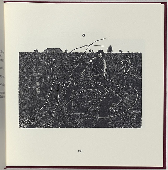 Artist: b'Adams, Tate.' | Title: b'(August).' | Date: 1981 | Technique: b'wood engraving, printed in black ink, from one block'