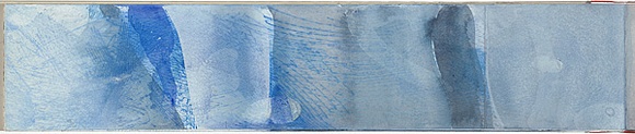 Artist: b'SCHMEISSER, Jorg' | Title: b'My first little book from the voyage to the ice on the Aurora Australis.' | Date: 1999 | Technique: b'engraving, printed in blue ink, from multiple polycarbonate sheets;  watercolour, gouache and pencil' | Copyright: b'\xc2\xa9 J\xc3\xb6rg Schmeisser'