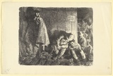 Artist: b'Dyson, Will.' | Title: b'Tommies staging in the tunnels.' | Date: 1918 | Technique: b'lithograph, printed in black ink, from one stone'