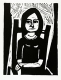 Artist: b'LAWTON, Tina' | Title: b'Number 1' | Date: 1962 | Technique: b'linocut, printed in black ink, from one block'