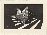 Artist: b'White, Susan Dorothea.' | Title: b'Blind (the blind woman of Annandale)' | Date: 1992 | Technique: b'woodblock, printed in black ink, from one block'