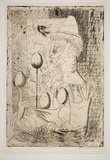 Artist: Haxton, Elaine | Title: The juggler | Date: 1966 | Technique: etching and aquatint, printed in black ink, from one plate; touched with pencil