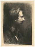 Artist: Storrier, Tim. | Title: Self-portrait | Date: 1984 | Technique: lithograph, printed in black ink, from one stone [or plate] | Copyright: © Tim Storrier