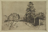Artist: UNKNOWN AUSTRALIAN ARTIST, | Title: Not titled [Sydney streets, The Rocks, IV] | Date: 1890 | Technique: etching, printed in sepia ink, from one plate
