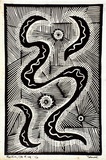 Artist: b'Hawkins, Weaver.' | Title: b'Cosmos' | Date: 1958 | Technique: b'linocut, printed in black ink, from one block' | Copyright: b'The Estate of H.F Weaver Hawkins'