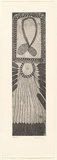 Artist: b'Murray, Janice.' | Title: b'not titled [abstract design comprising two necklace structures with organic material]' | Date: 1997, November | Technique: b'etching, printed in black ink with plate-tone, from one plate' | Copyright: b'\xc2\xa9 Janice Murray and Jilamara Arts + Craft'