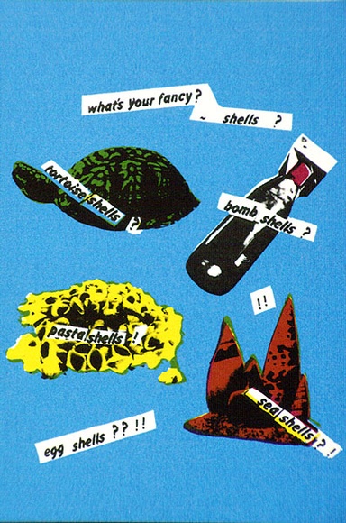 Title: bPostcard: What's your fancy-shells?. | Date: 1984 | Technique: b'screenprint, printed in colour, from multiple stencils'