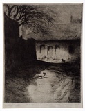 Artist: b'Cobb, Victor.' | Title: bSir Redmond Barry's old house [1]. | Date: 1920 | Technique: b'drypoint, printed in black ink, from one plate'