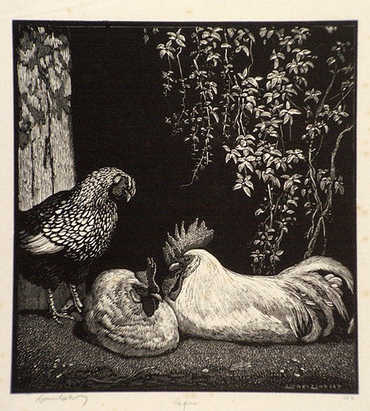 Artist: b'LINDSAY, Lionel' | Title: b'Repose' | Date: 1934 | Technique: b'wood-engraving, printed in black ink, from one block' | Copyright: b'Courtesy of the National Library of Australia'