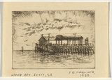 Artist: Carlier, Frederick. | Title: Largs Bay Jetty, S.A. | Date: 1933 | Technique: etching, printed in black ink, from one plate