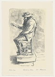 Artist: AMOR, Rick | Title: Catalan man | Date: 1991 - 1992, November - January | Technique: lithograph, printed in black with cream tint, from two plates | Copyright: Image reproduced courtesy the artist and Niagara Galleries, Melbourne