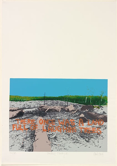 Artist: b'Clemesha, Peter.' | Title: b'Land of plenty.' | Date: 1984 | Copyright: b'\xc2\xa9 Peter Clemesha'