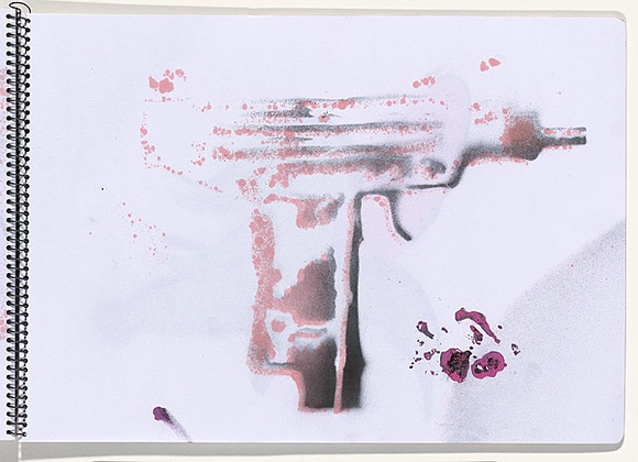 Title: b'Chickenpox' | Date: 2003-2004 | Technique: b'stencil, printed with colour aerosol paint, from one stencil'