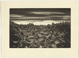 Artist: SELLBACH, Udo | Title: not titled [rubbish] | Date: c.1993 | Technique: etching, printed in warm black ink, from one plate