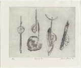 Artist: Sharp, James. | Title: Figurantes | Date: 1965 | Technique: softground etching, printed in black ink, from one plate | Copyright: © Estate of James Sharp
