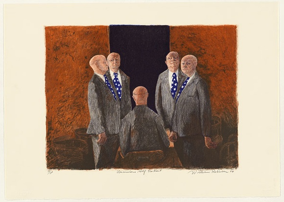 Artist: b'Robinson, William.' | Title: b'Unanimous self portrait' | Date: 2004 | Technique: b'lithograph, printed in colour, from multiple stones'