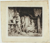 Artist: Darbyshire, Beatrice. | Title: The cow shed, Balingup. | Date: 1922 | Technique: etching, drypoint, printed in black ink, from one copper plate