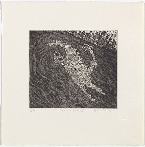 Artist: b'Gittoes, George.' | Title: b'From the depths.' | Date: 1971 | Technique: b'etching, printed in black ink, from one plate'