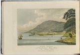 Artist: b'LYCETT, Joseph' | Title: bMount Nelson, near Hobart Town from near Mulgrave battery, Van Diemen's Land. | Date: 1824 | Technique: b'etching and aquatint, printed in black ink, from one copper plate; hand-coloured'