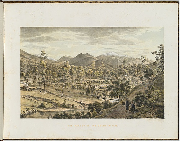 Artist: b'von Gu\xc3\xa9rard, Eugene' | Title: b'The valley of the Ovens River' | Date: (1866 - 68) | Technique: b'lithograph, printed in colour, from multiple stones [or plates]'
