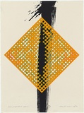 Artist: b'ROSE, David' | Title: b'Perforated game' | Date: 1970 | Technique: b'screenprint, printed in colour, from four stencils'