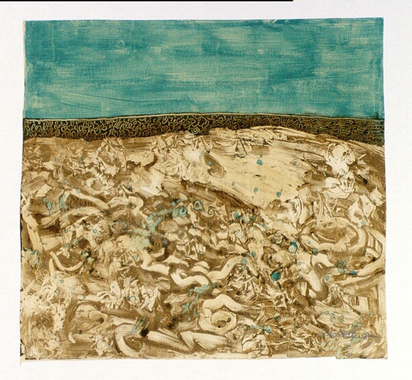 Artist: b'Allen, Joyce.' | Title: b'(Landscape).' | Date: 1987 | Technique: b'monotype, printed in colour from one plate'