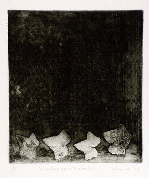 Artist: b'SHEARER, Mitzi' | Title: b'Variation on a theme (II)' | Date: 1978 | Technique: b'etching, printed in black ink, from one  plate'