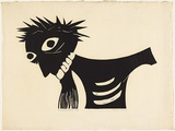 Title: Laughing Christ | Date: 1970 | Technique: linocut, printed in black ink, from one block