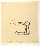 Artist: Band, David. | Title: The pan piper | Date: 1995, September - October | Technique: etching, lift-ground and aquatint, viscosity printed in colour, from two plates