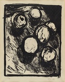 Artist: b'MADDOCK, Bea' | Title: b'Fruit' | Date: 1962 | Technique: b'lithograph, printed in black ink by hand-burnishing, from one stone'