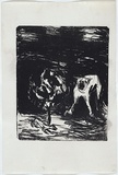 Artist: Whisson, Ken. | Title: Hound of fear. | Date: 1952-53 | Technique: lithograph, printed in black ink, from one zinc plate