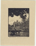 Artist: b'LINDSAY, Lionel' | Title: bSt Mary's Sydney | Date: 1922 | Technique: b'wood-engraving, printed in black ink, from one block' | Copyright: b'Courtesy of the National Library of Australia'