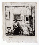 Artist: Scharf, Theo. | Title: (Studio interior) | Date: 1921 | Technique: lithograph, printed in black ink, from one stone | Copyright: © The Estate of Theo Scharf.