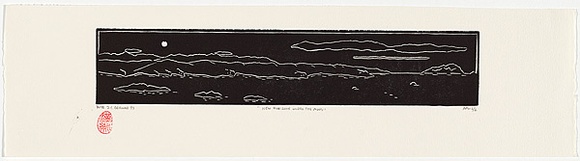 Artist: b'Gerard, Johannes C.' | Title: b'New horizon under the moon [no. 7097]' | Date: 1993 | Technique: b'linocut, printed in black ink, from one block'