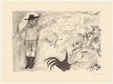 Artist: b'Robinson, William.' | Title: b'Farmyard I' | Date: 1990 | Technique: b'lithograph, printed in colour, from mtultiple plates'