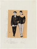 Artist: b'Johnson, Tim.' | Title: b'Two punks.' | Date: 1979 | Technique: b'screenprint, printed in colour, from multiple stencils' | Copyright: b'\xc2\xa9 Tim Johnson'