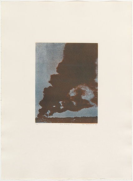 Artist: b'MADDOCK, Bea' | Title: b'Blue orange II' | Date: 1976, October | Technique: b'photo-etching and aquatint, printed in colour, from two plates'