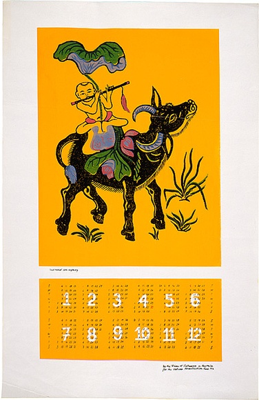 Artist: b'EARTHWORKS POSTER COLLECTIVE' | Title: b'Calendar: Union of Vietnamese in Australia.' | Date: 1976 | Technique: b'screenprint, printed in colour, from multiple stencils'