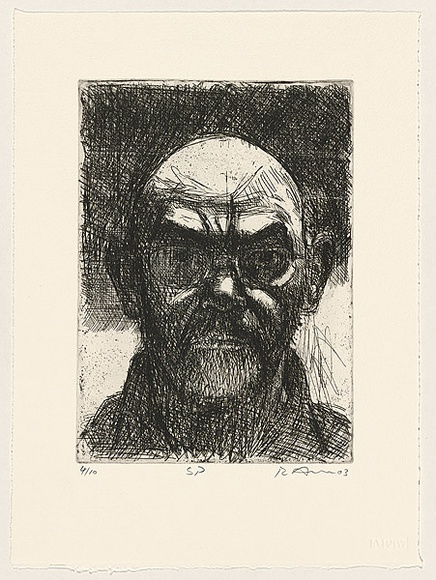 Artist: b'AMOR, Rick' | Title: b'Self portrait.' | Date: 2003 | Technique: b'etching, printed in black ink, from one plate'