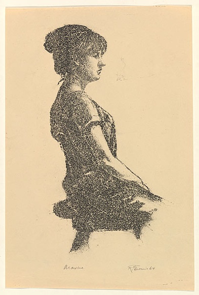 Artist: b'EWINS, Rod' | Title: b'Maxine.' | Date: 1964 | Technique: b'lithograph, printed in black ink, from one stone [or plate]'