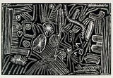 Artist: Petyarre, Gloria. | Title: not titled [No.9] | Date: 1990 | Technique: woodcut, printed in black ink, from one block