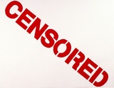 Artist: People who Hate Multinationals. | Title: Censored - Irrate Inkas | Date: 1993, February | Technique: screenprint, printed in red ink, from one stencil