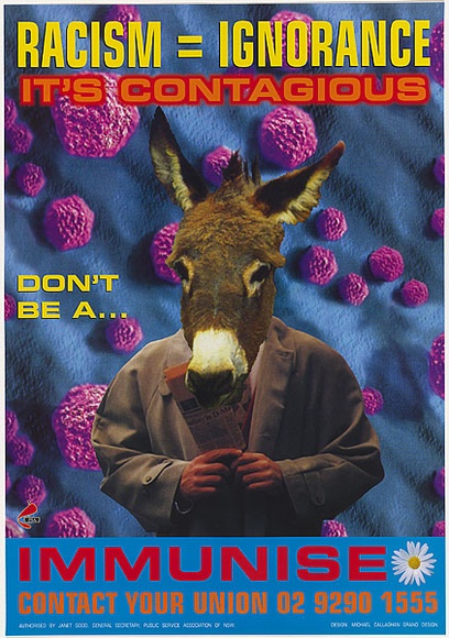 Title: b'Immunise' | Date: 1997 | Technique: b'offset-lithograph, printed in colour, from multiple plates'