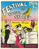 Artist: Lane, Leonie. | Title: Festival of South Sydney [1981]. | Date: 1981 | Technique: screenprint, printed in colour, from five stencils | Copyright: © Leonie Lane