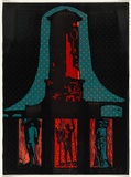 Artist: Snell, Ted. | Title: Monument | Date: 1988 | Technique: woodcut, printed in colour