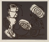 Artist: LEACH-JONES, Alun | Title: not titled [6] | Date: 1991 | Technique: etching, printed in black and grey ink, from two plates | Copyright: Courtesy of the artist