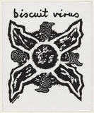Artist: WORSTEAD, Paul | Title: Biscuit virus | Date: 1992 | Technique: screenprint, printed in black ink, from one stencil | Copyright: This work appears on screen courtesy of the artist