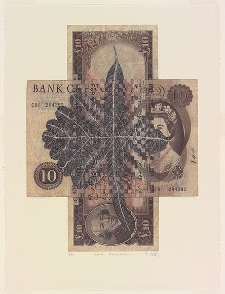 Artist: b'HALL, Fiona' | Title: b'Cross purpose' | Date: 2003 | Technique: b'photo-lithograph, printed in colour, from four plates'